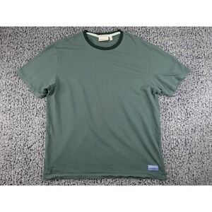 Scotch & Soda Mens XL Green Waffle Knit T-Shirt Crew Neck Short Sleeve 1857651